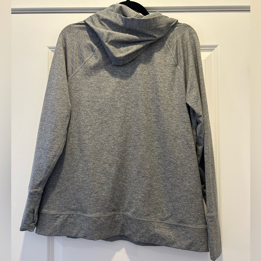 Aerie OFFLINE Gray Performance Hoodie Pullover Athletic Sweatshirt Thumbholes M - Picture 5 of 5